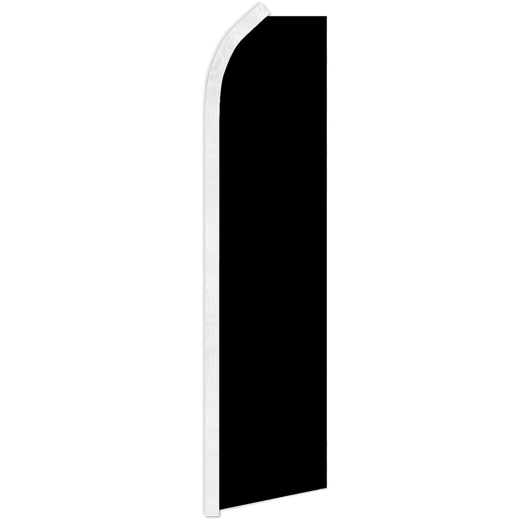 Solid Color Black Advertising Swooper Feather Flutter Flag Black Flag