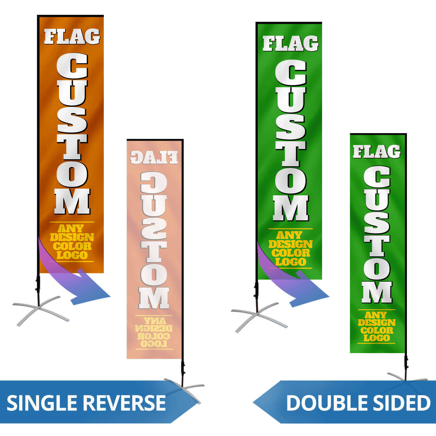 Anley Custom Rectangle Feather Flags Swooper Advertising Banners Flags
