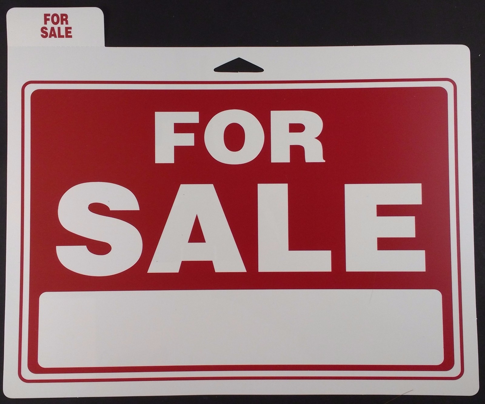 FOR SALE Sign 12″ x 9″ with Large Window for Price/Phone Signs Indoor Outdoor
