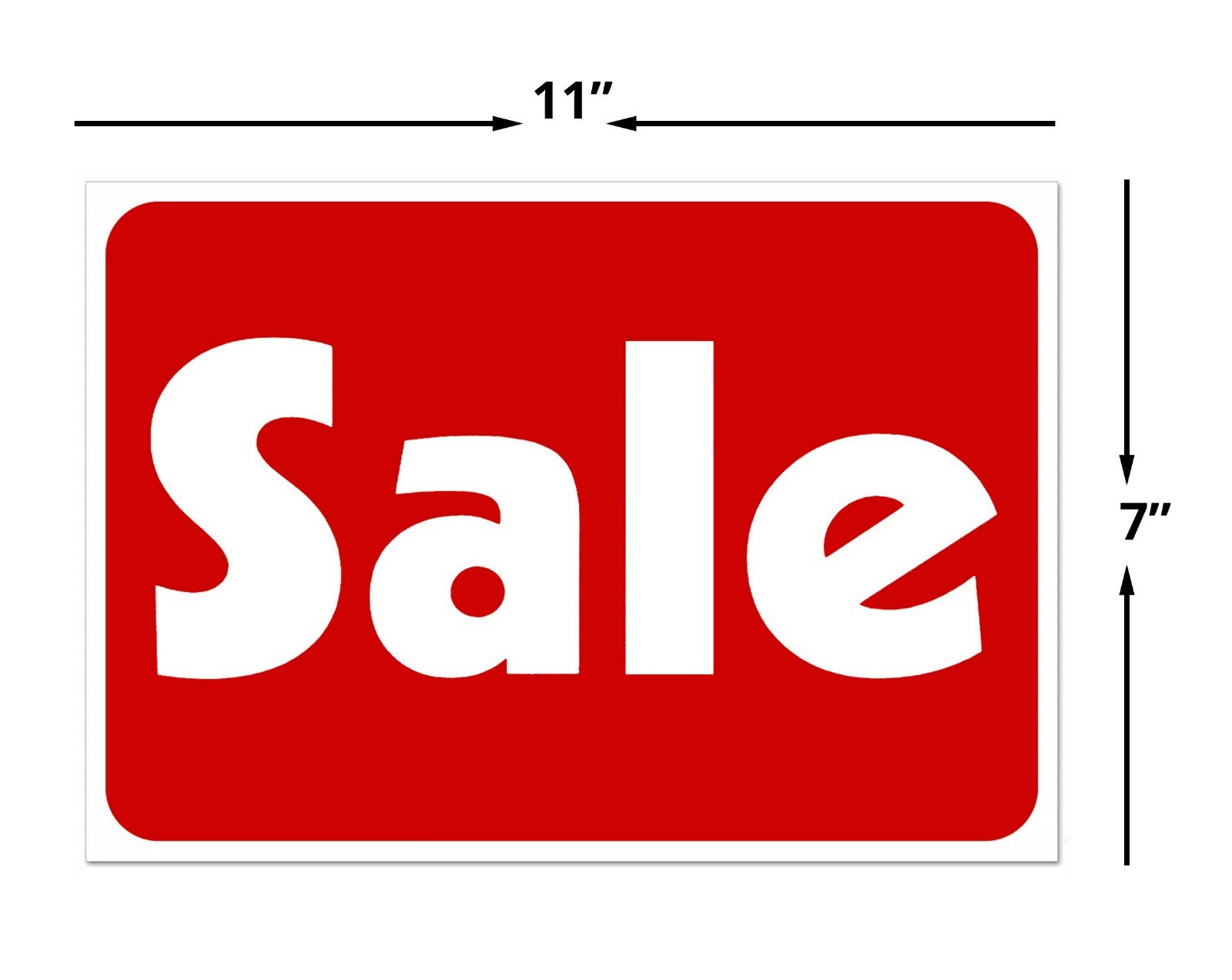 Sale Retail Business Shopping Message Sign – Durable Waterproof Plastic 11”x 7”