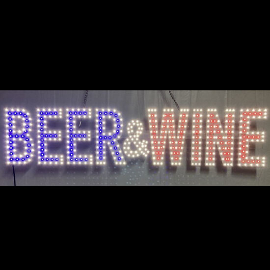 LED COLD BEER SIGN (7″X32″ INCH) – WHITE / LIGHT BLUE COLOR