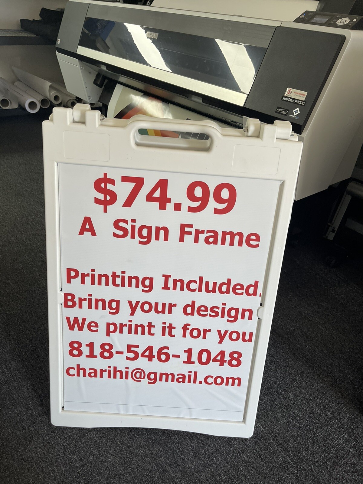 Custom REPLACEMENT SIGN A-Frame Sidewalk Sign replaceable Board 22.5′ X 29.5′