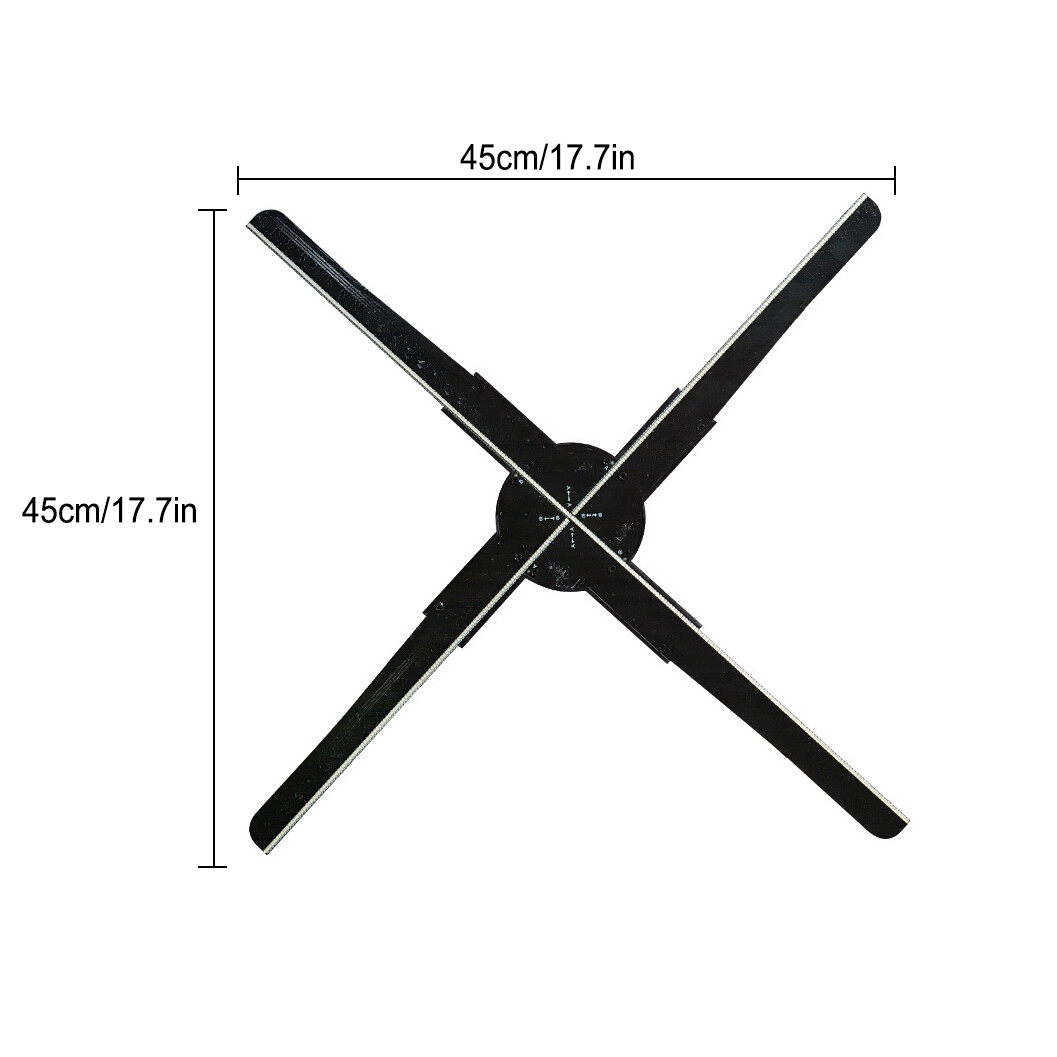 LED WIFI 3D Holographic Projector Display Fan Hologram Player Lamp Advertising