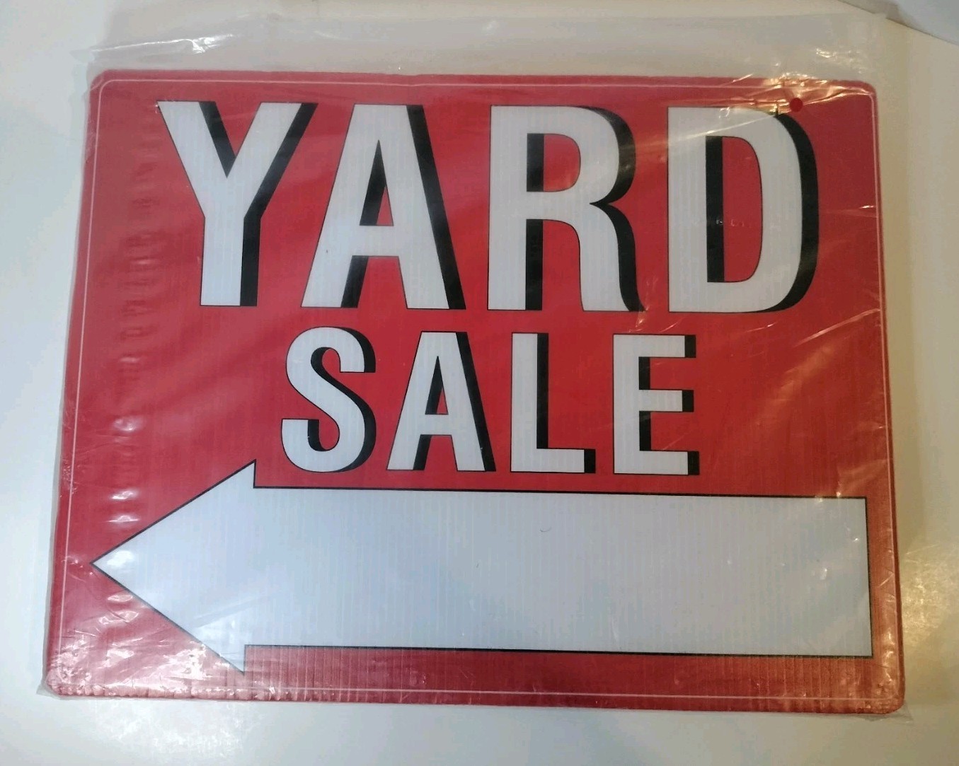 Yard Sale Sign Kit 3 Red Arrow Signs Price Sticker Sheet Garage Moving Sale New
