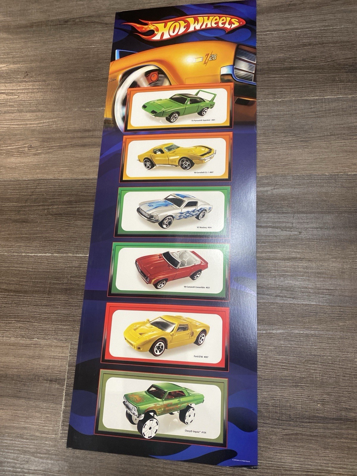 2006 Mattel Hot Wheels Store Display Banner 40” x 14” Beautiful Fast Ship