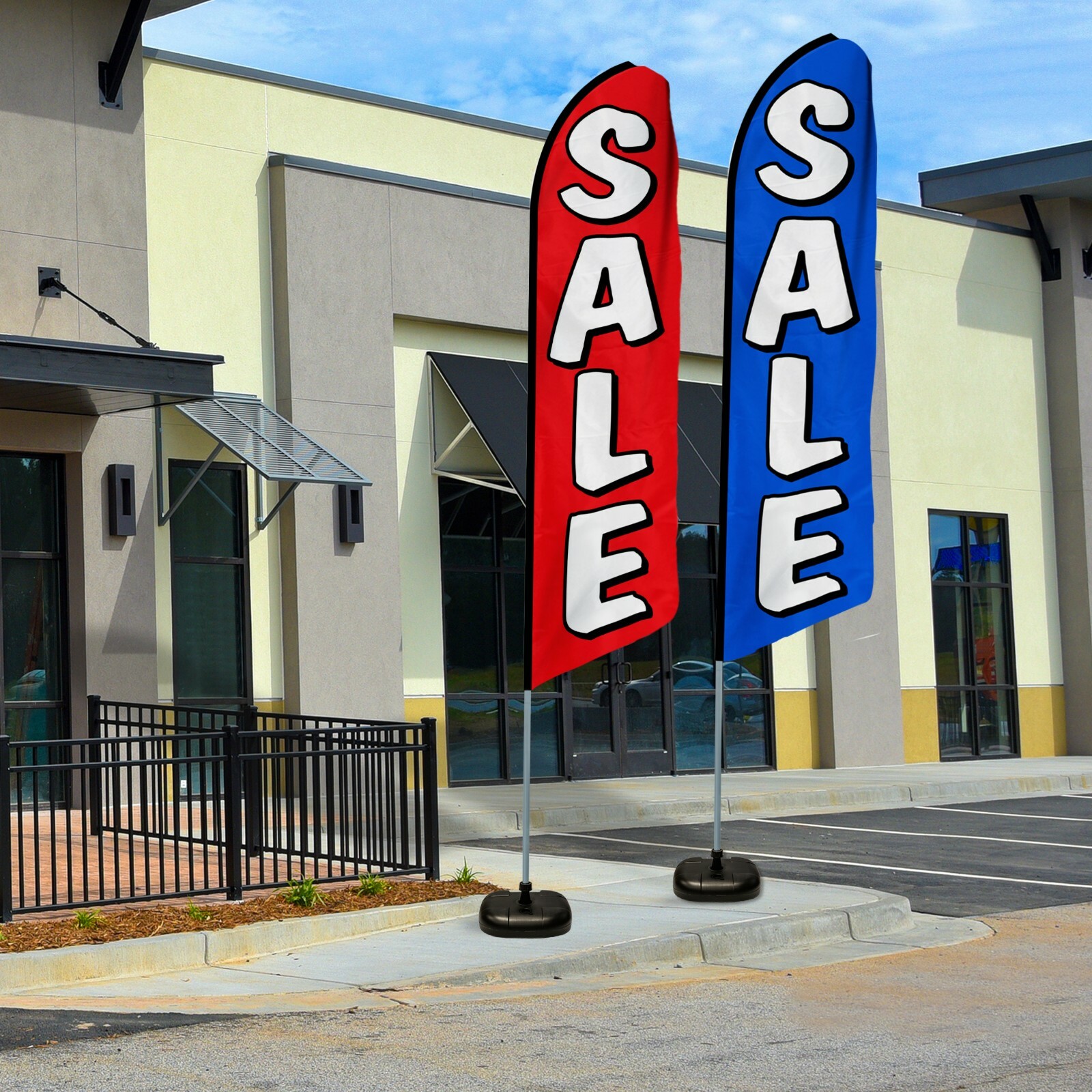 Automotive Dealership Swooper Flag Kits Tall Flags for Car Lots Advertising Sign