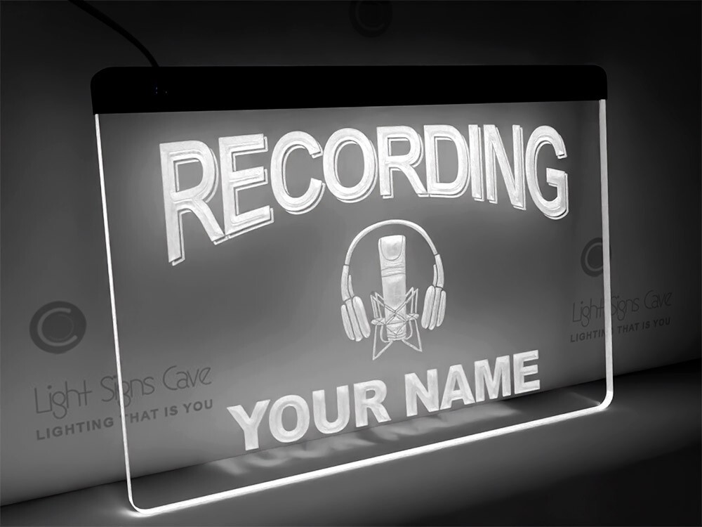 Personalized Recording light – LED sign | RGB multi-color sign