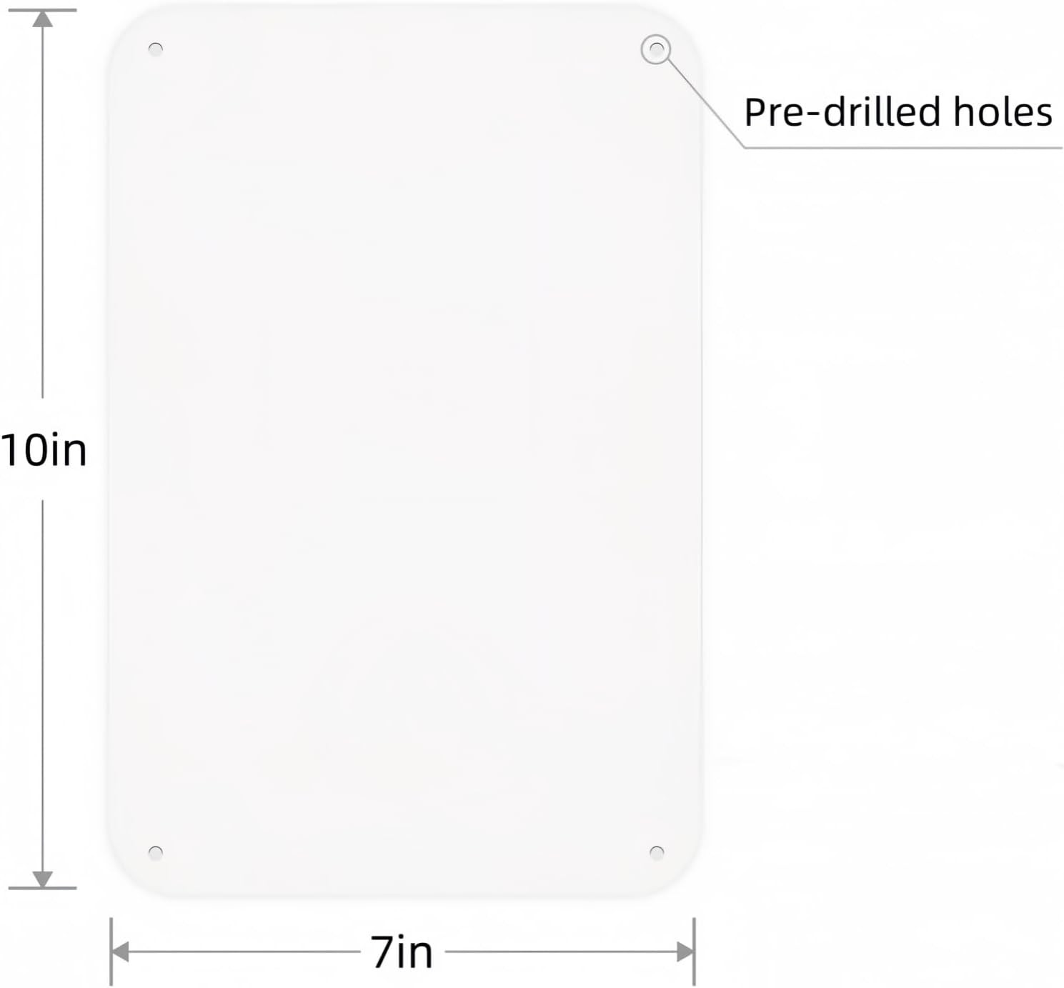 4-Pack White Blank Sign, 10″X 7″ Plastic