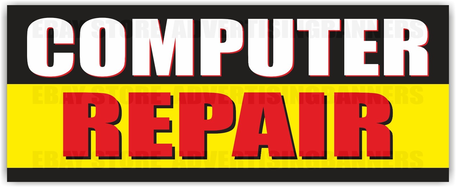COMPUTER REPAIR Advertising Banner Vinyl Mesh Sign Electronics Service Fix