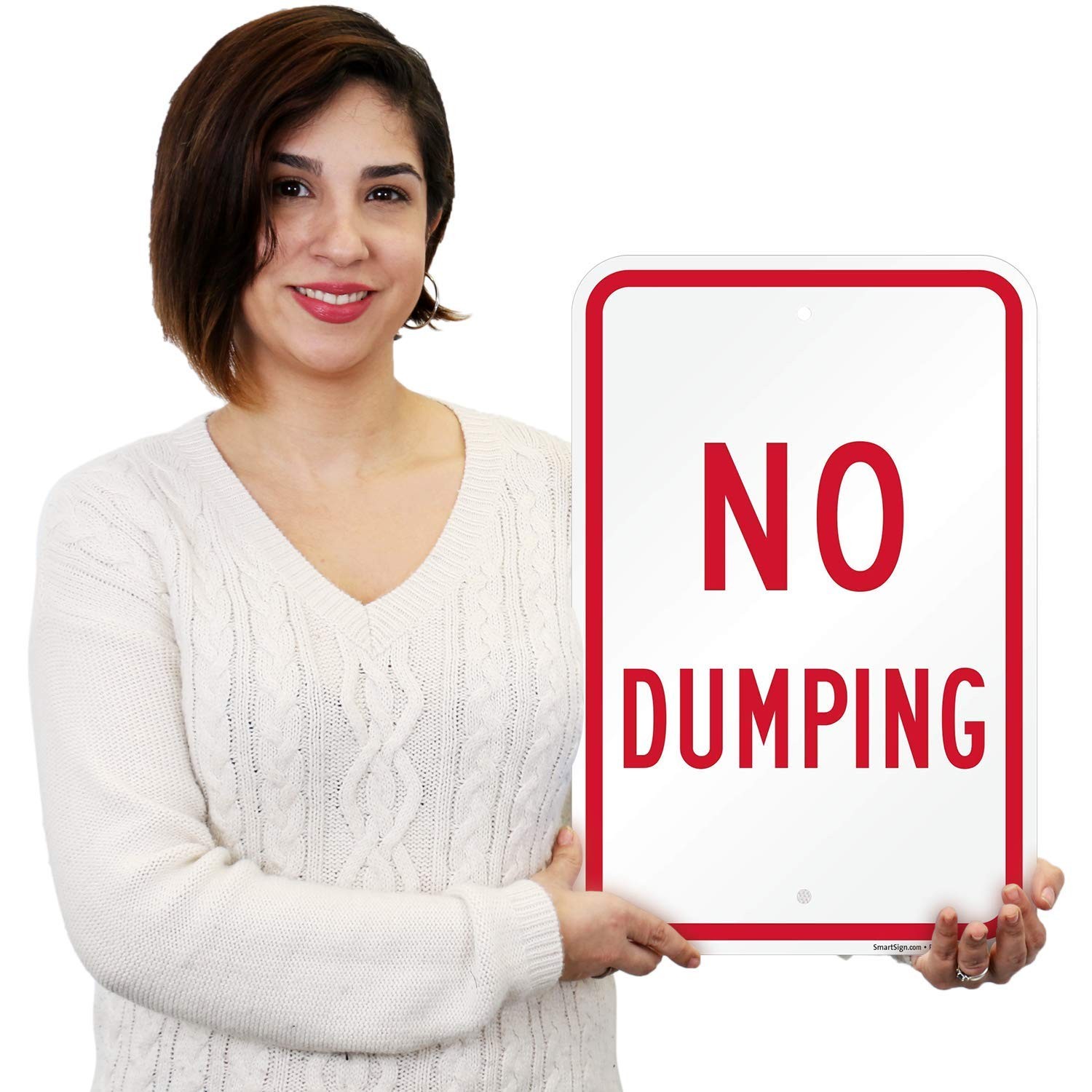K7109AL12x18 No Dumping Sign 12×18 Inch Aluminum Outdoor Metal Yard Sign
