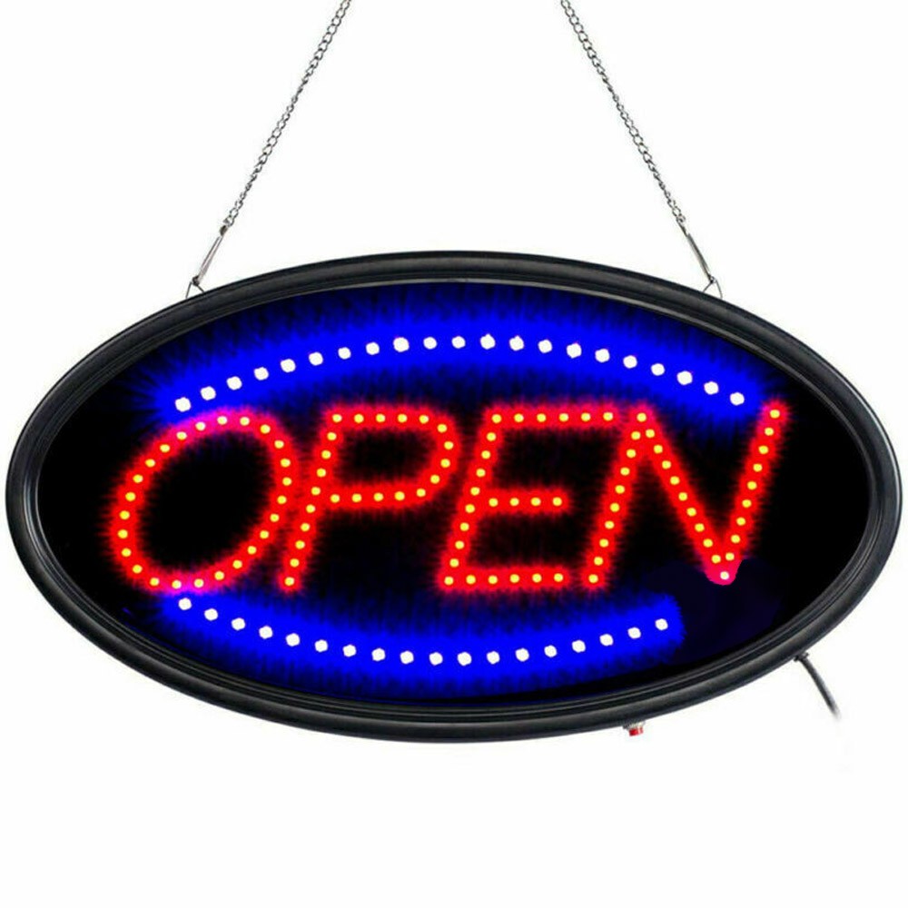 Business Store Sign OPEN Animated Motion Ultra Bright LED Neon Light with ON/OFF