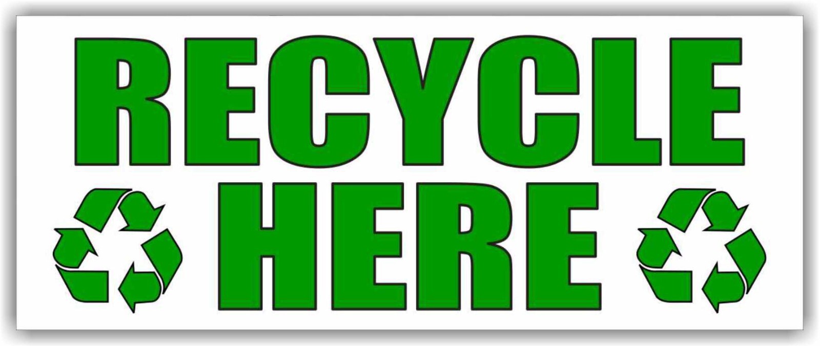 RECYCLE HERE Advertising Banner Vinyl Mesh Sign drop off center battery service