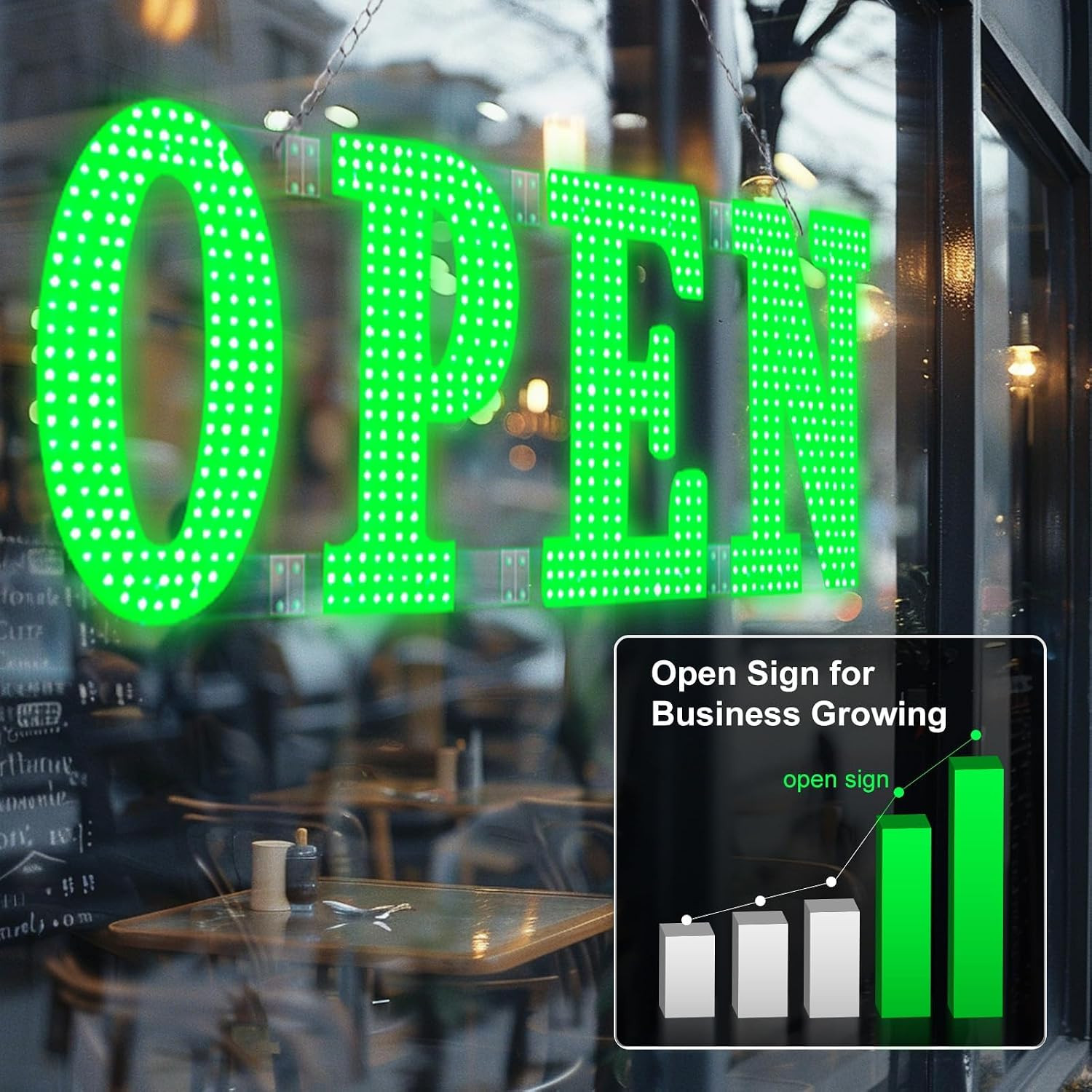 30″X10″ Large LED Open Signs for Business Super Bright Unique Design Open Sign w