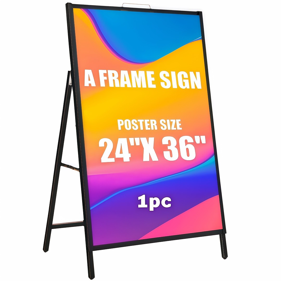 1/2pcs Heavy Duty Metal A-Frame Sidewalk Sign