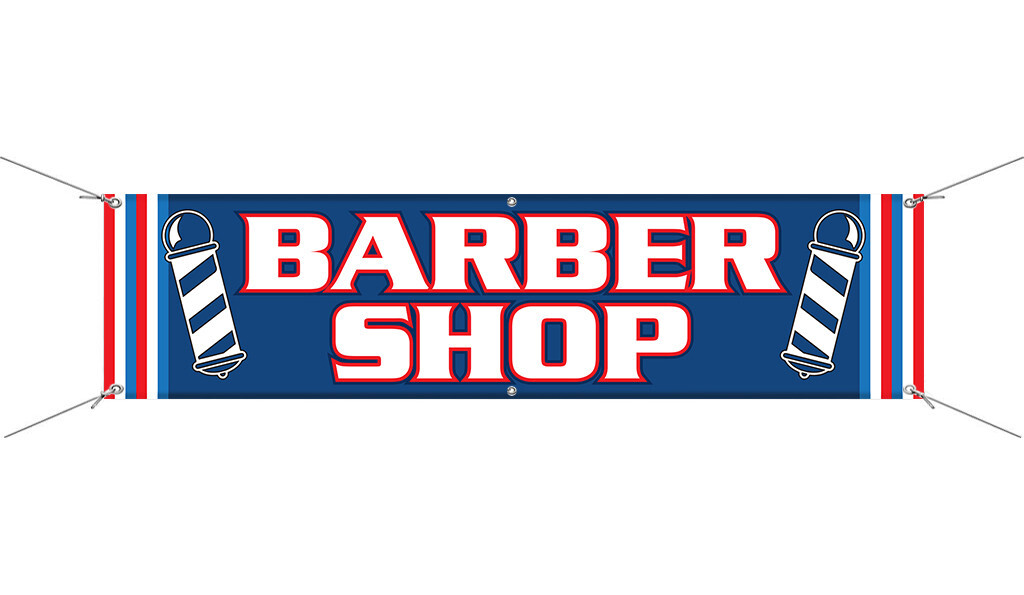 Large 8×2 BARBERSHOP Generic Vinyl Banner Sign Haircut Barber Signage Aviso New