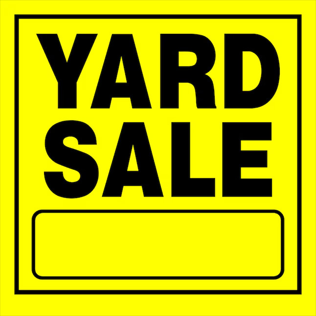 Hillman Yard Sale 11-in x 11-in Plastic Sale/For sale Sign