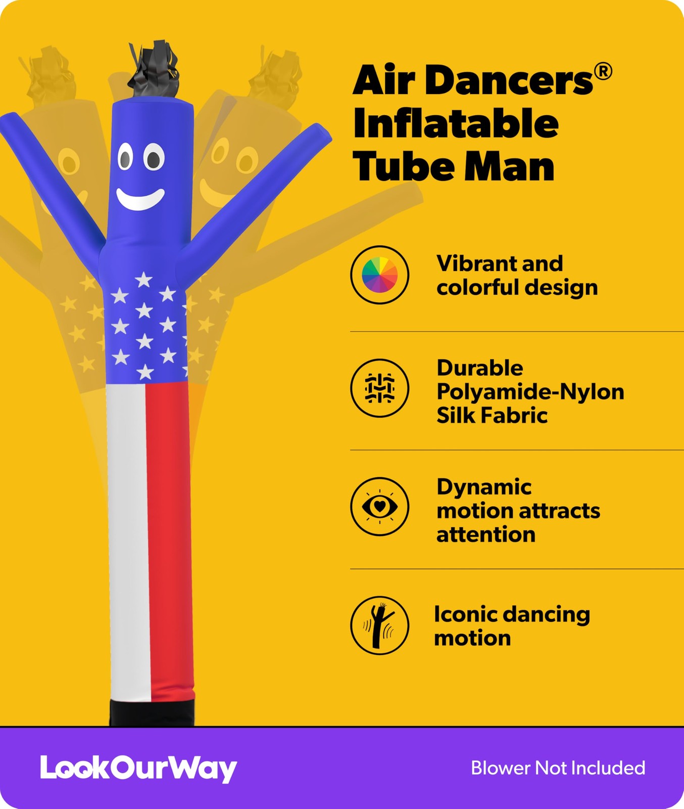 6ft Inflatable Tube Man – Wacky Waving Air Dancer for Advertising Events