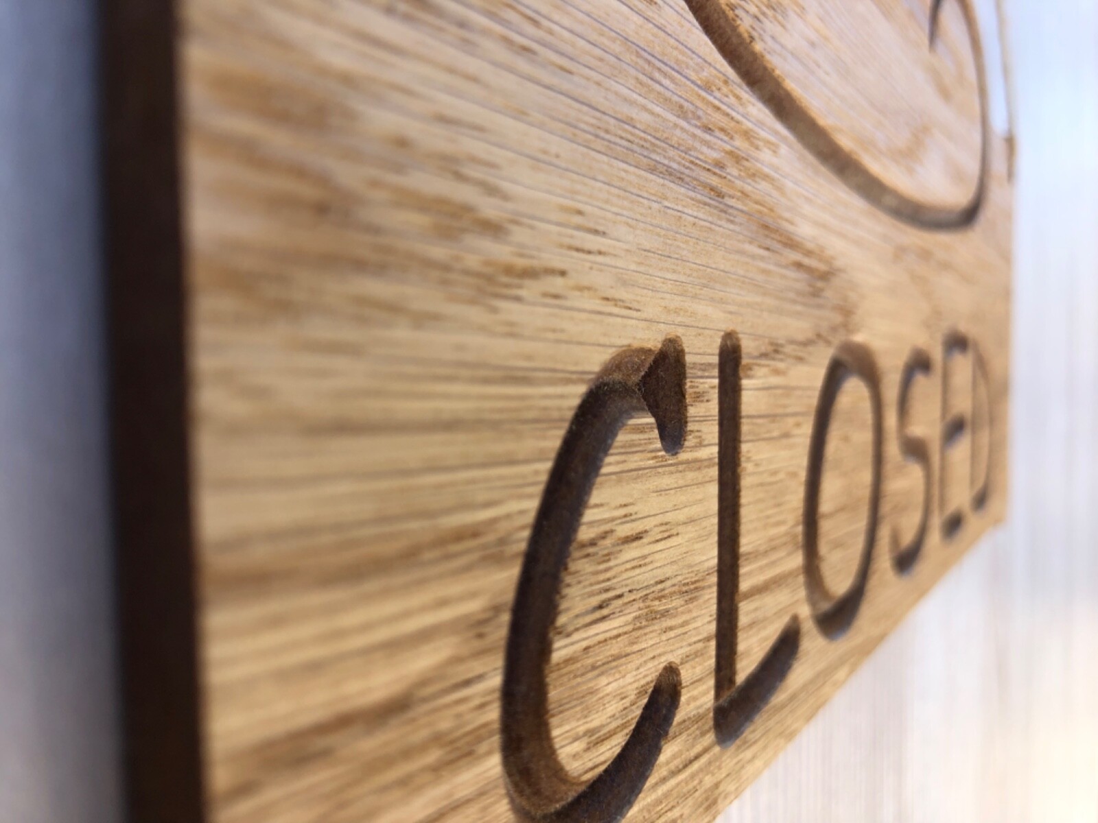 Open Closed double sided sign for bakeries, bread shops, grocery stores