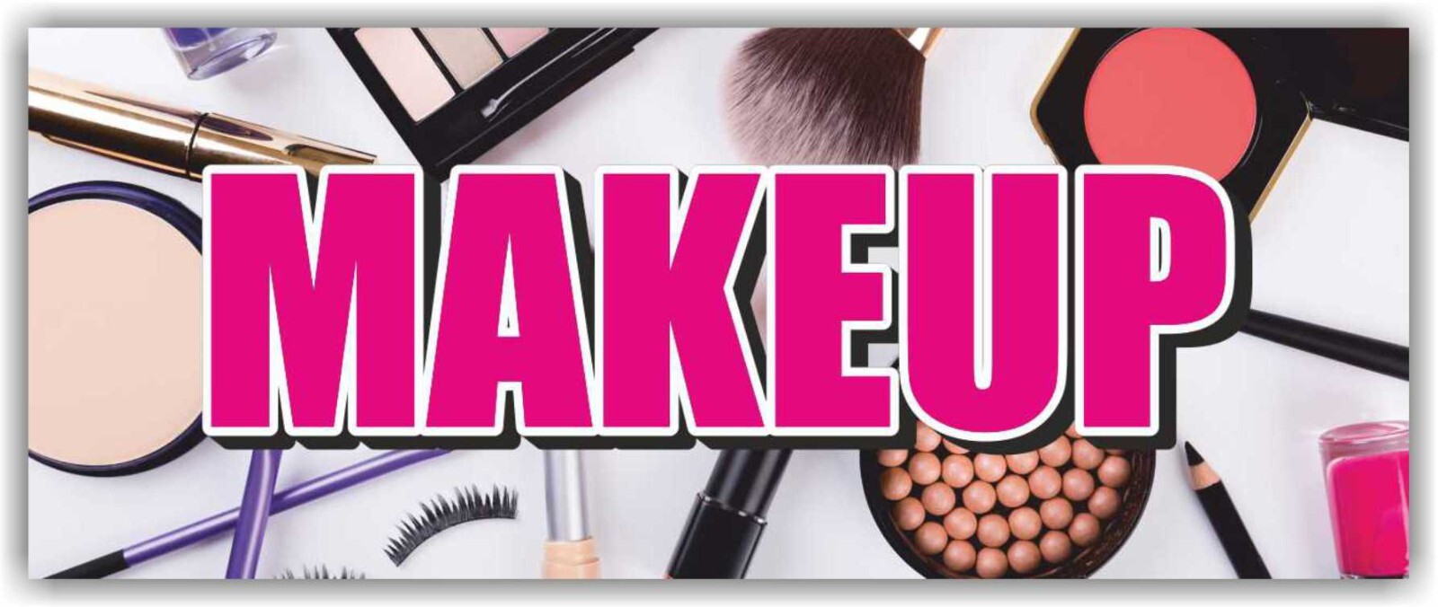 MAKEUP Advertising Banner Vinyl Mesh Sign make-up permanent beauty salon stylist