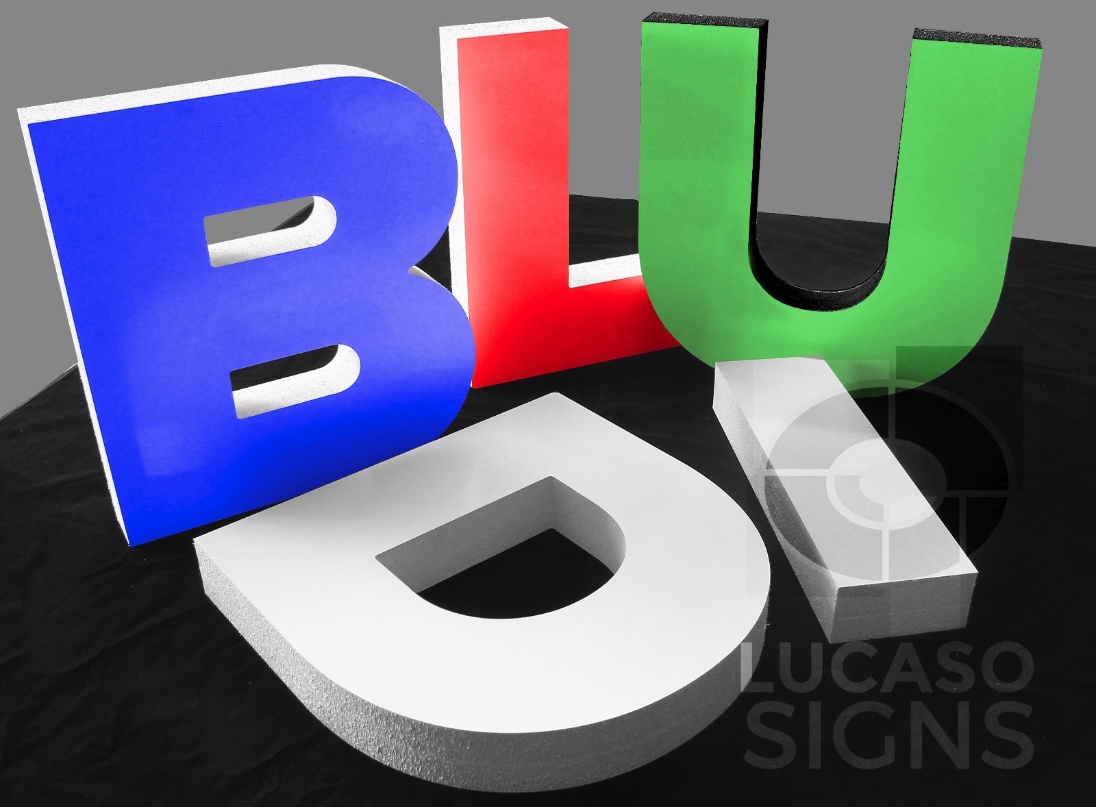 Custom Foam Letters storefront commercial place ADVENTURE TOWN 24 inches set