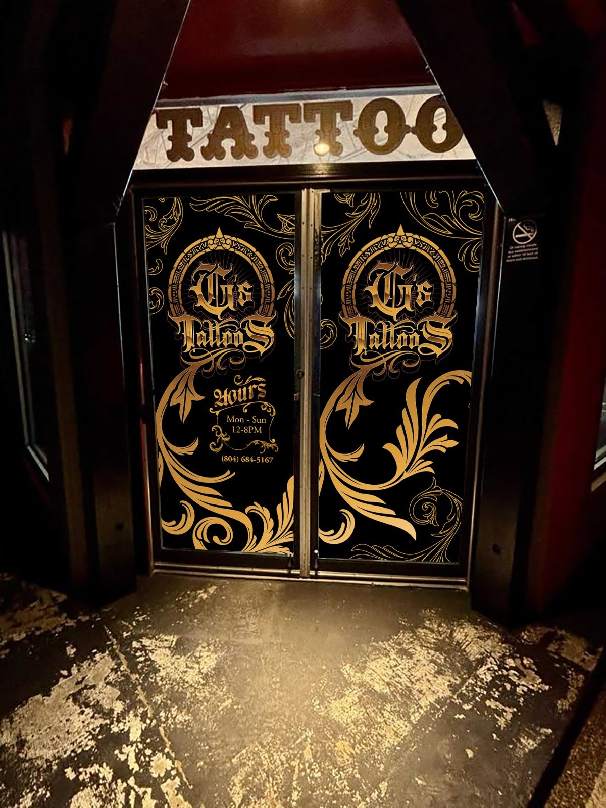 QUOTE: Custom Window Decals for Tattoo Shops / Perforated One Way Vision