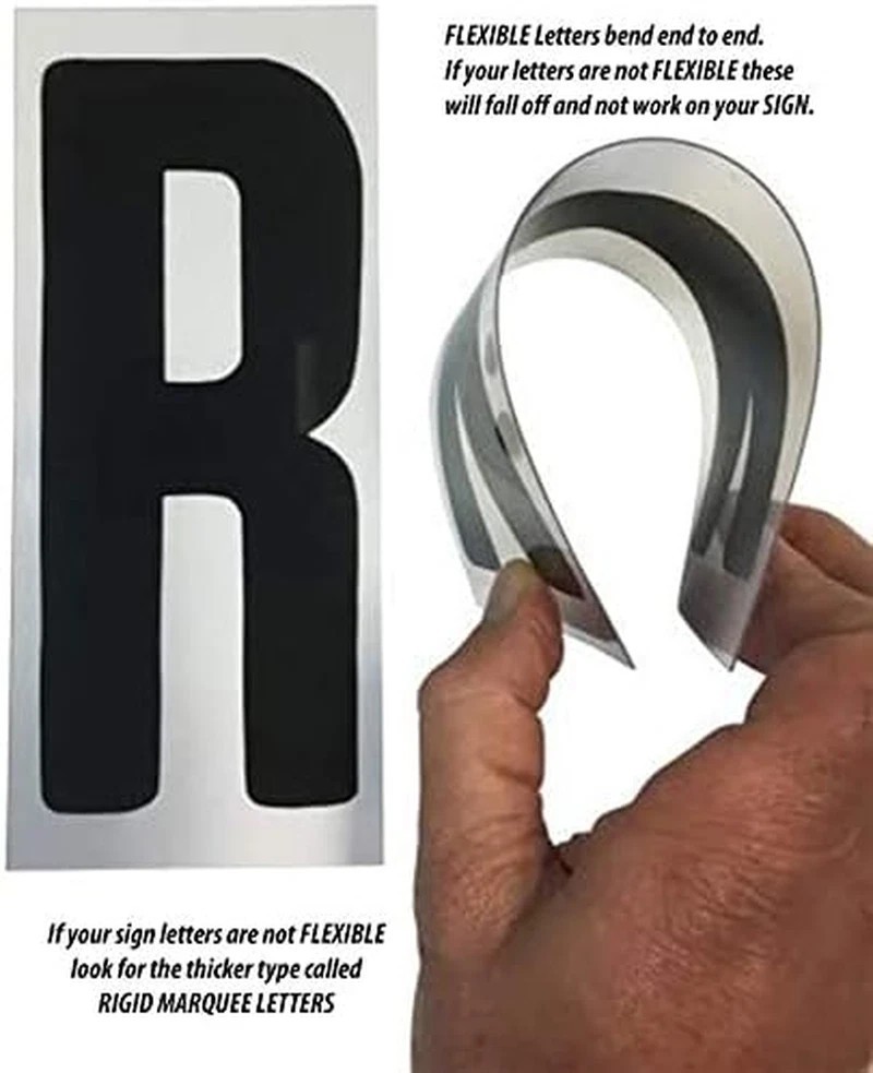 Changeable Outdoor Sign Letters 6” Portable Flex Letters 279 Count Helvetica