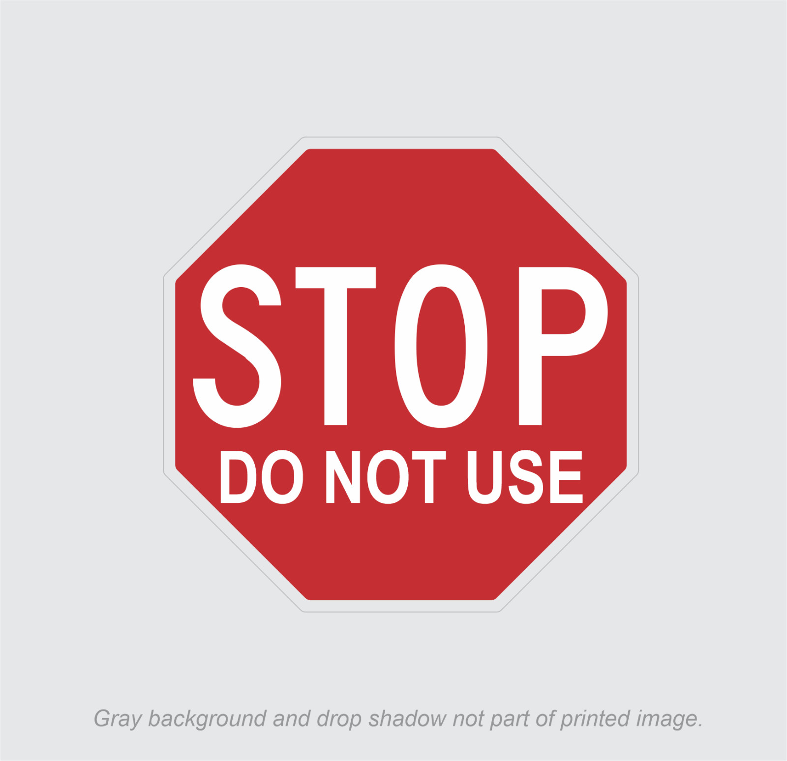 STOP DO NOT USE stickers | white vinyl | outdoor durable | decals