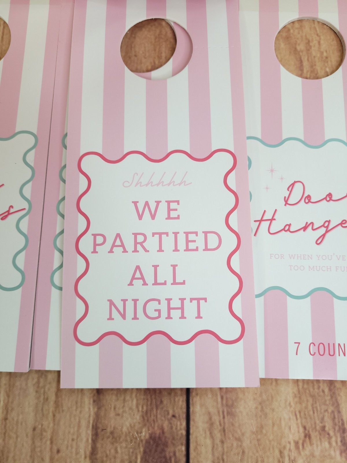9 Pack Do Not Disturb Door Hanger Signs for Girls Trip 7 Count Each