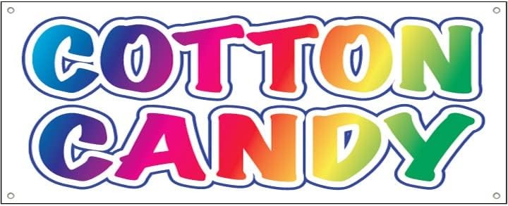 4 Less Co 18×48 Inch Cotton Candy Vinyl Banner Sign wb1