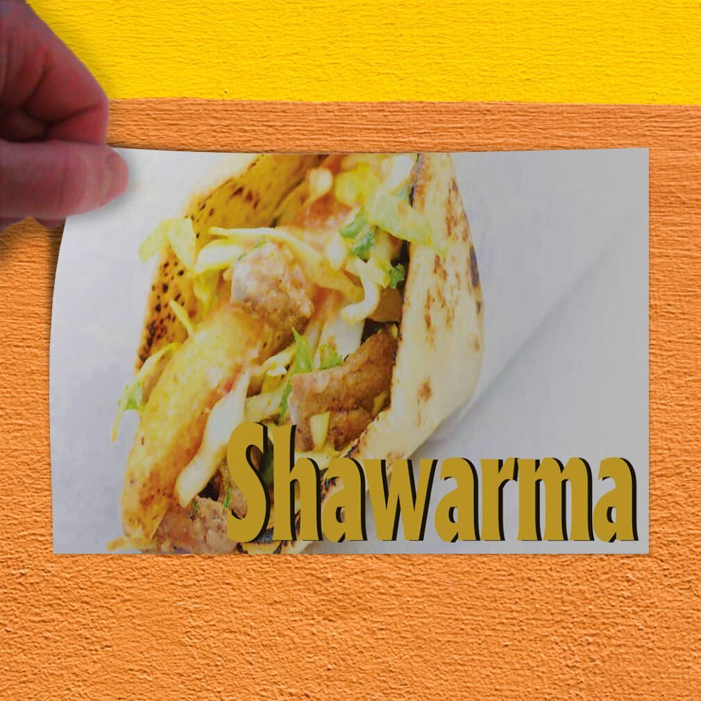 Decal Stickers Shawarma Outdoor Advertising Printing Vinyl Store Sign Label