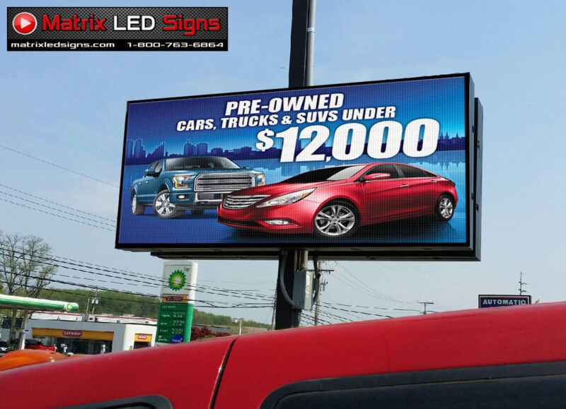 LED Sign Outdoor Full Color 2 Sided LED Programmable Message Digital Sign P6