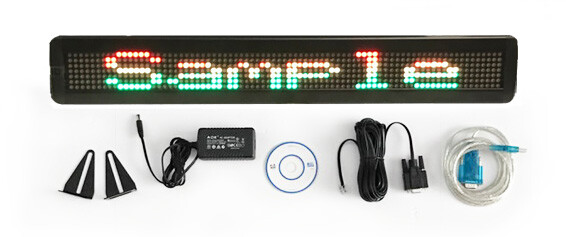 Programmable Tri-Color LED Sign with Remote 4″x26″, Electronic Message Display
