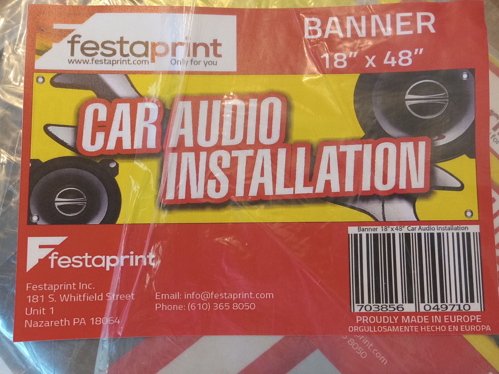 CAR AUDIO INSTALLATION Vinyl Banner Sign 18″X48″