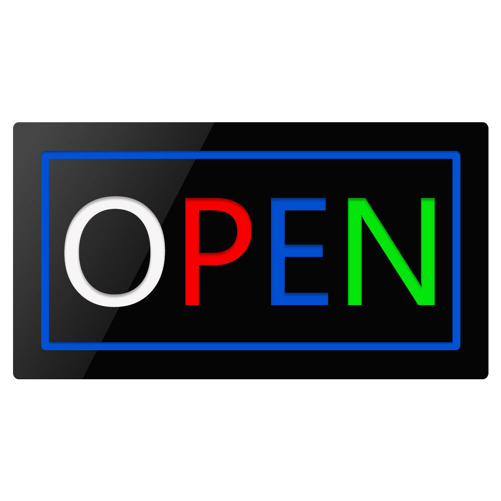 LED Open Sign Neon Light Bright Business Sign for Restaurant Shop Store Coffee