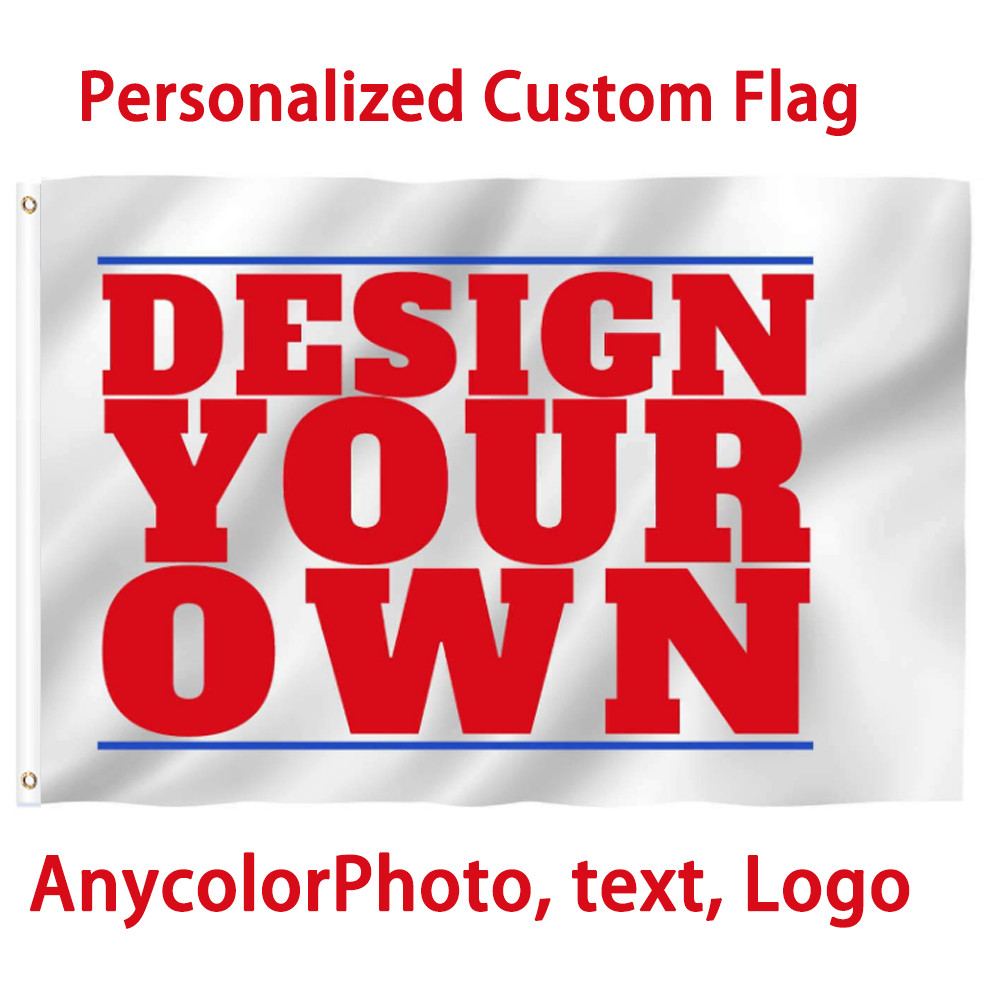 Custom Flag Personalized Flags Banners Print Your Logo Text Photo 2x3ft 3x5ft