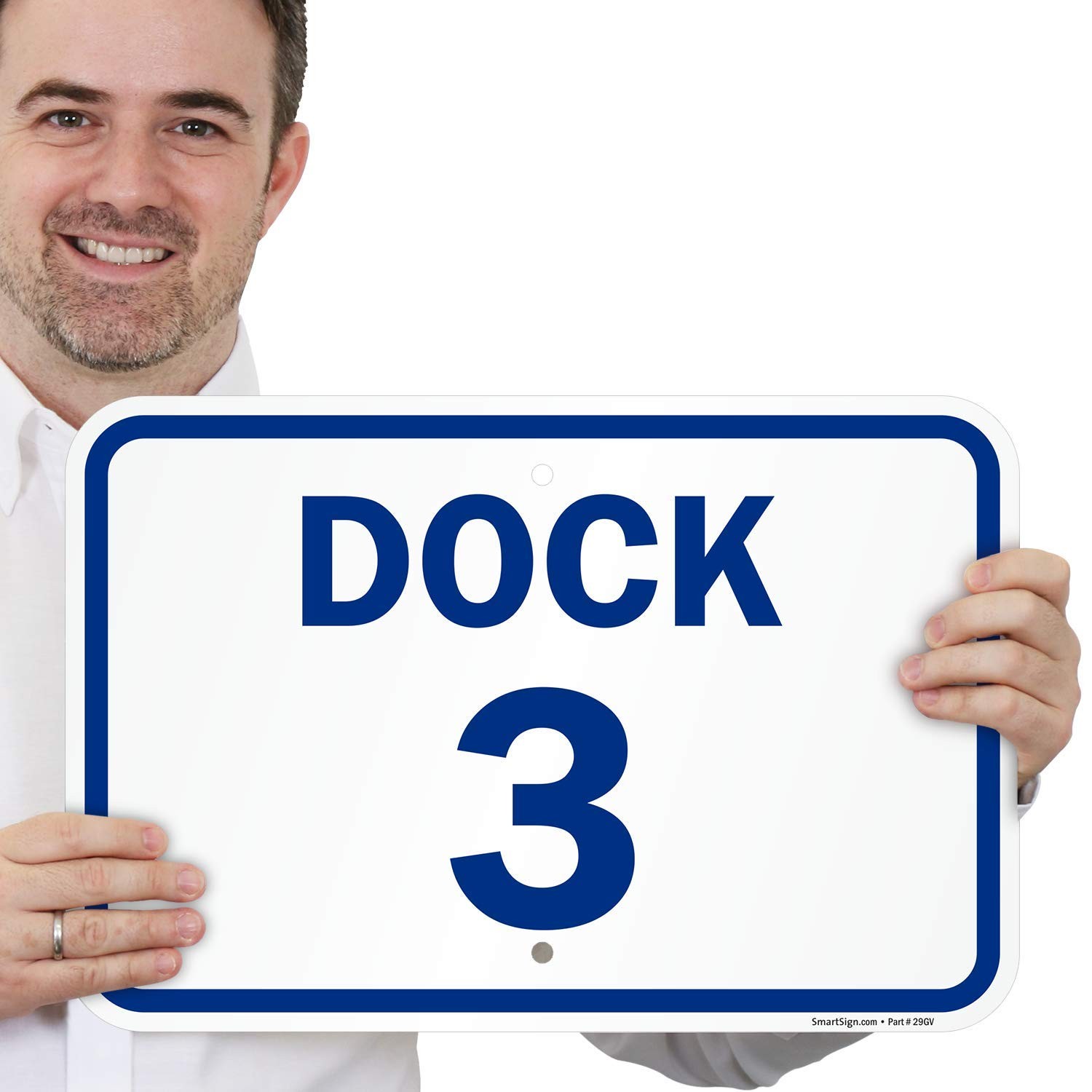 Dock 3 Dock Number Sign 12×18 Inch Aluminum Warehouse Identification