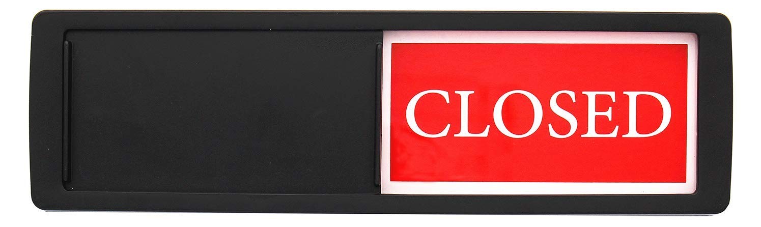 Open Closed Sign for Business Door, Open Signs Privacy Slide Door Sign Indicator