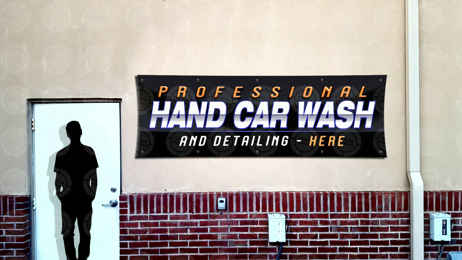 PROFESSIONAL Hand Car Wash Detailing Banner Sign Display Auto Lavado Spa Shop