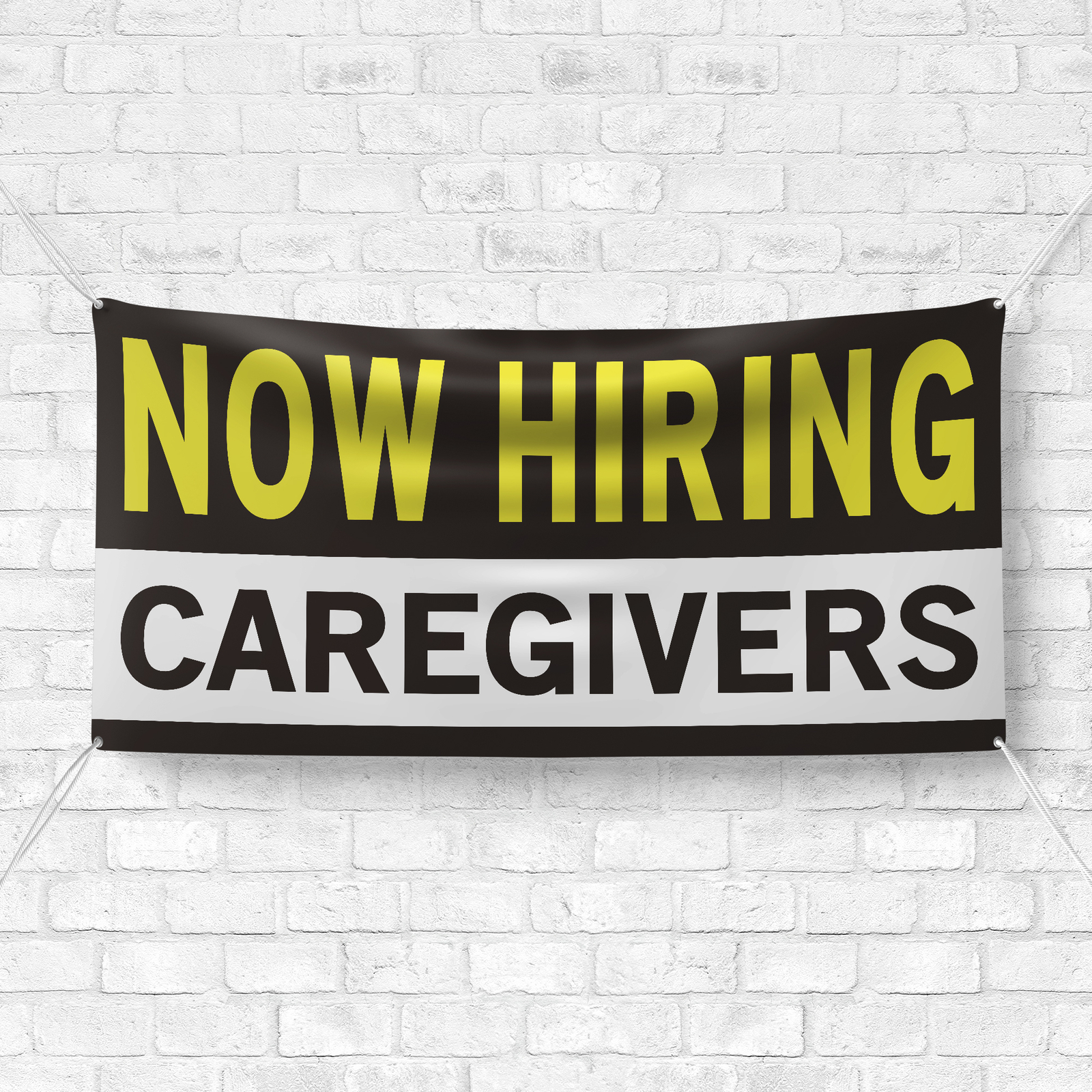 Now Hiring Caregivers 13 oz Heavy Duty Vinyl Banner Home Health Care Help Wanted