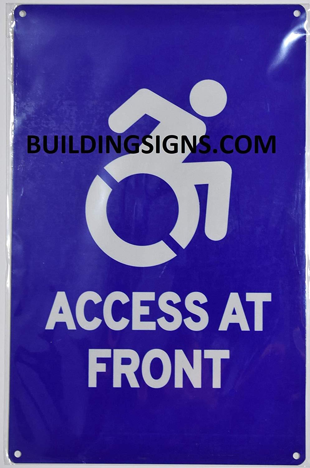 Access at Front Sign(Aluminum Reflective, Rust Free, Blue 9X14)-…-REF24-1027