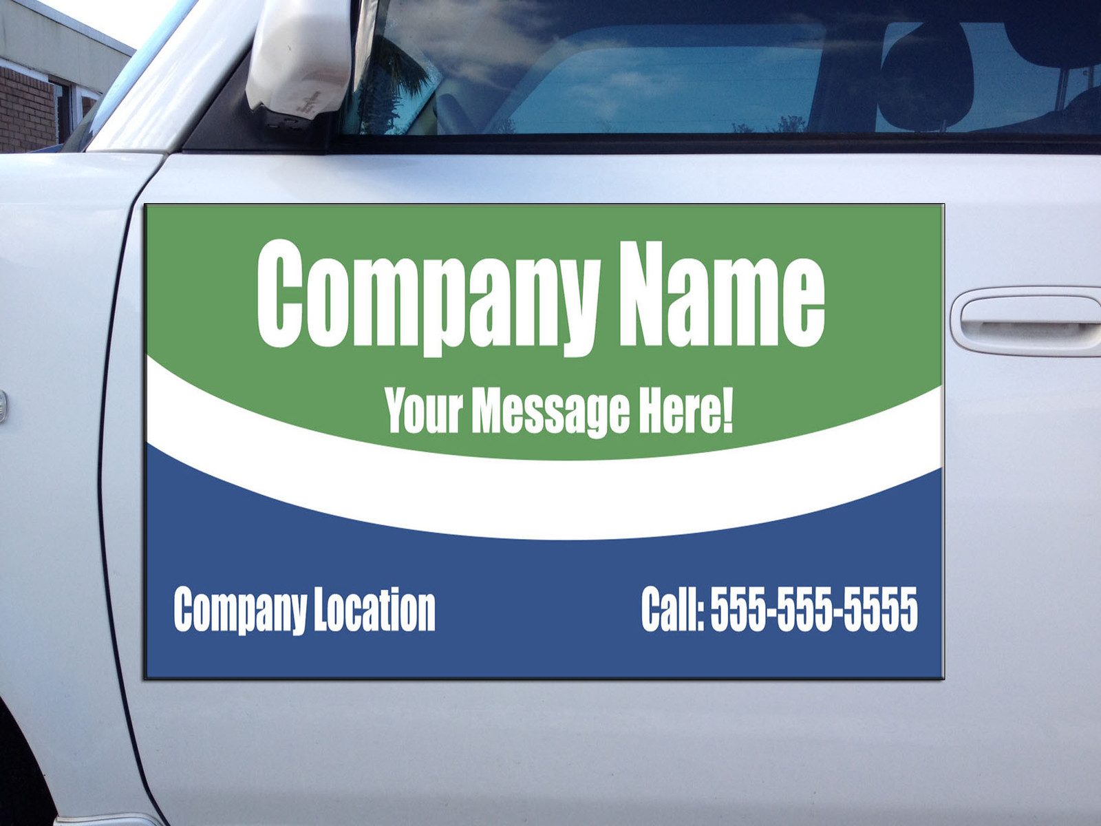Custom Company Custom Message Address Phone Car Door Magnets Magnetic Sign-QTY 2