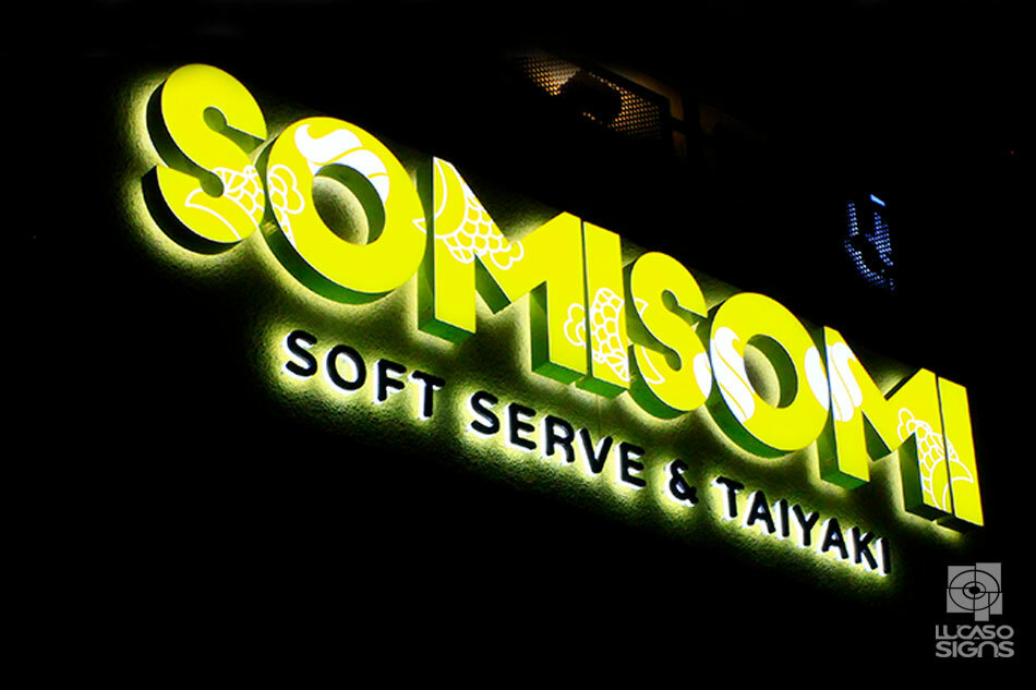 Channel Letters Custom Signs with Led Reverse Halo and Front Illuminated