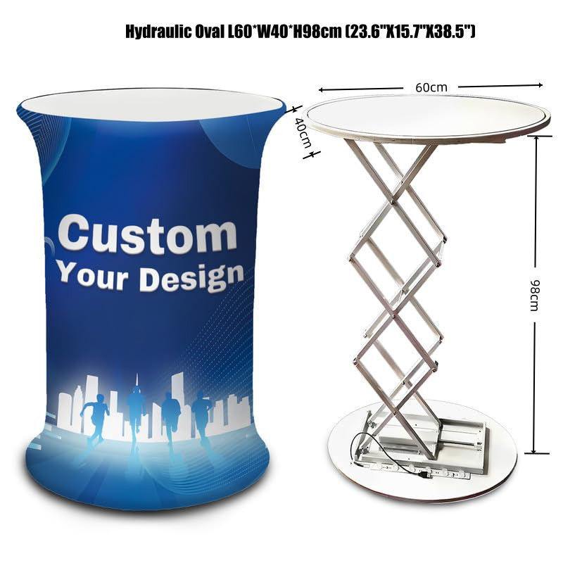 Rectangular Auto-Folding Hydraulic Pop-Up Counter – Self-Deploying Display Frame