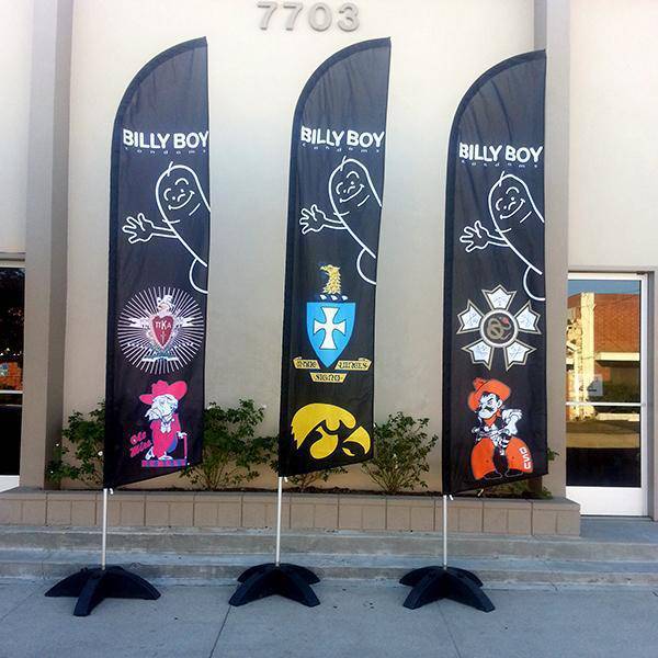 15′ Full Color Custom Tall Swooper Advertising Flag Feather Banner Digital Print