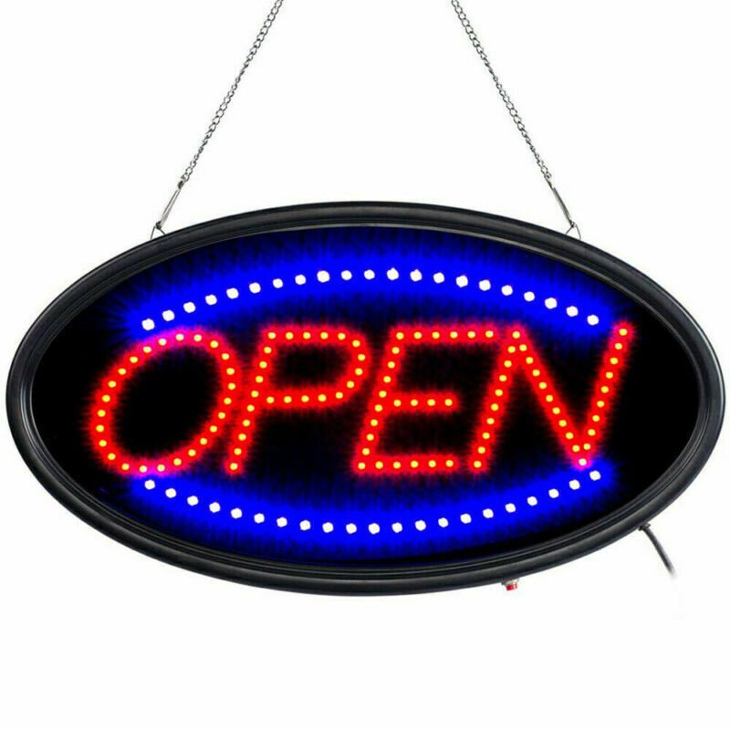 Animated Motion Ultra Bright OPEN Business Sign Store LED Neon Light with ON/OFF