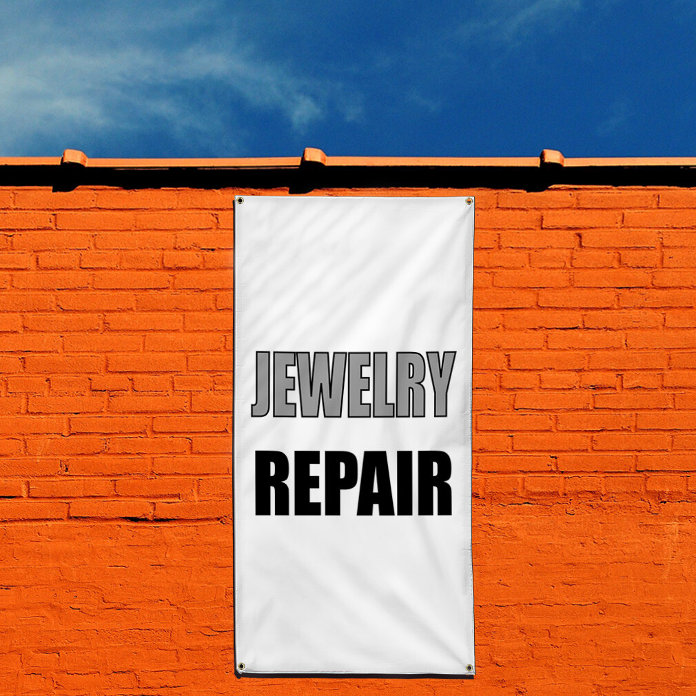 Vertical Vinyl Banner Multiple Sizes Jewelry Repair Promotion Business Business