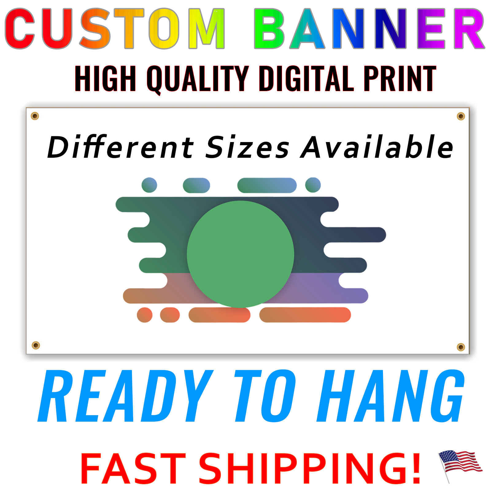 Custom Banner Sign – Quality Digital Print – Fast Shipping USA
