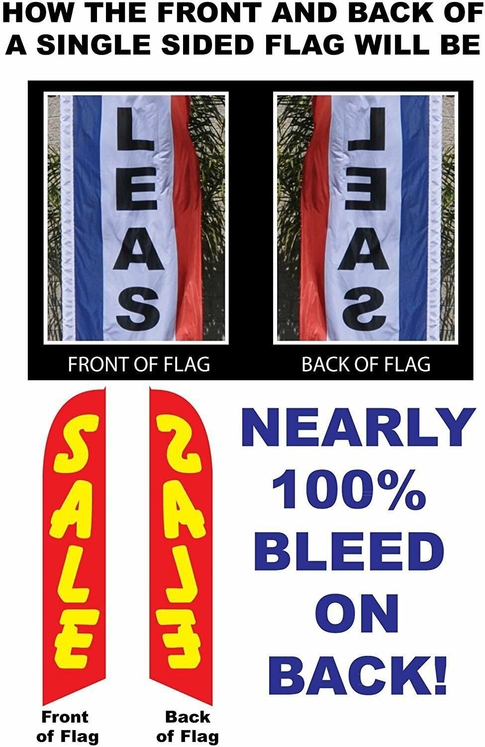 Solid Dark Blue Feather Banner Swooper Flag, Replacement Flag Only