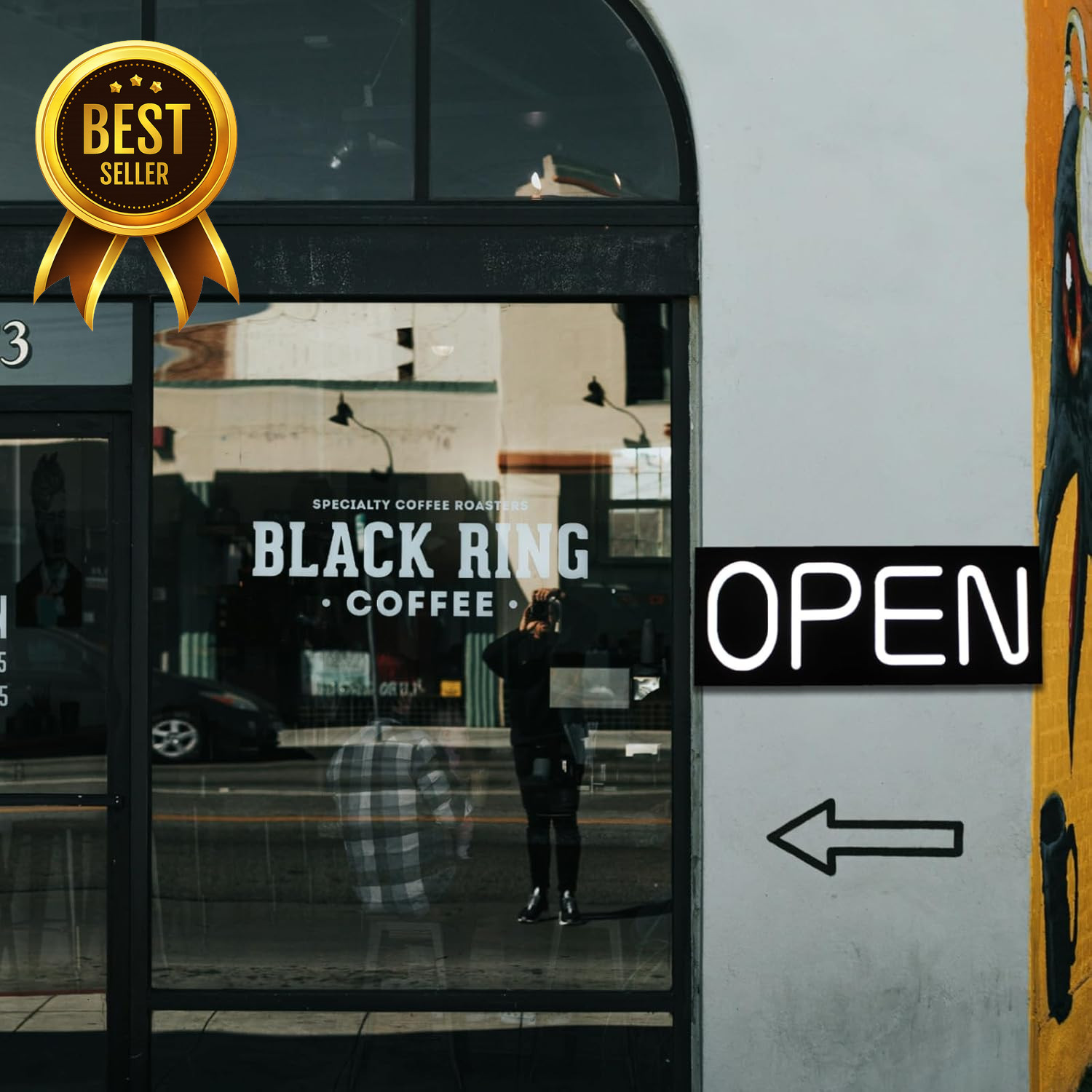 Outdoor Waterproof LED Open Sign 19.7×8 Ultra Bright Business Display