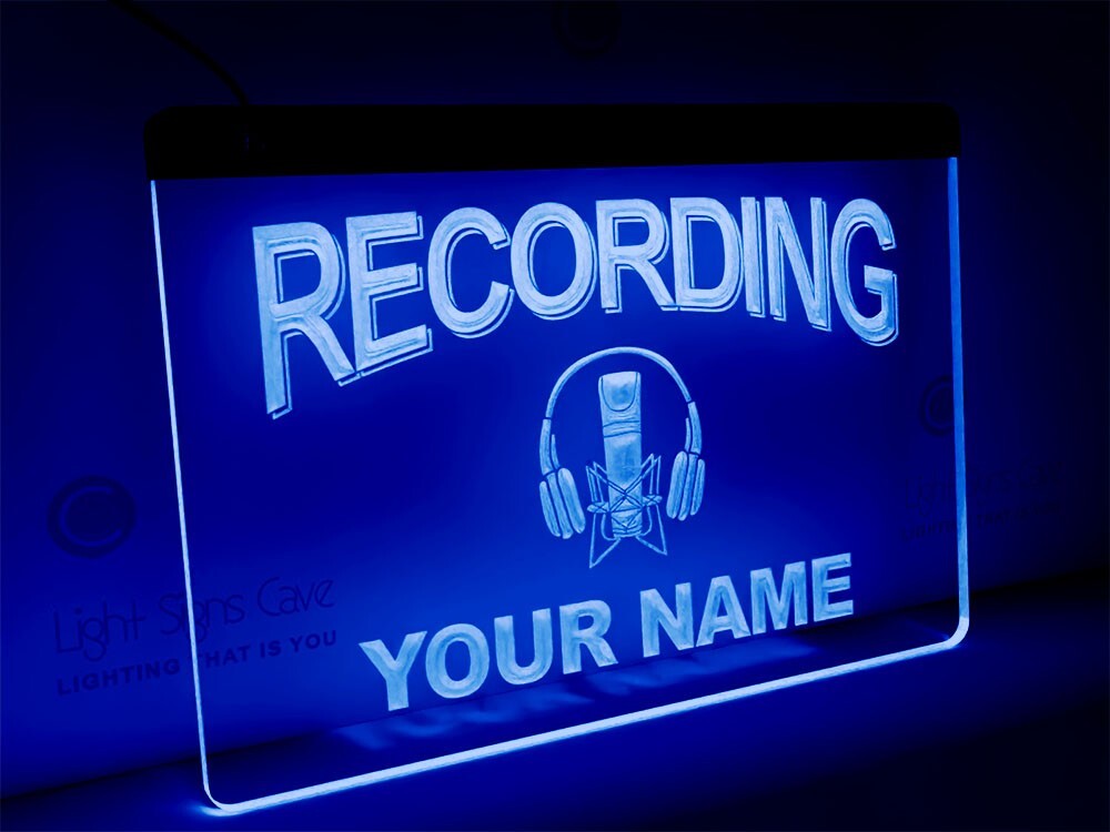 Personalized Recording light – LED sign | RGB multi-color sign